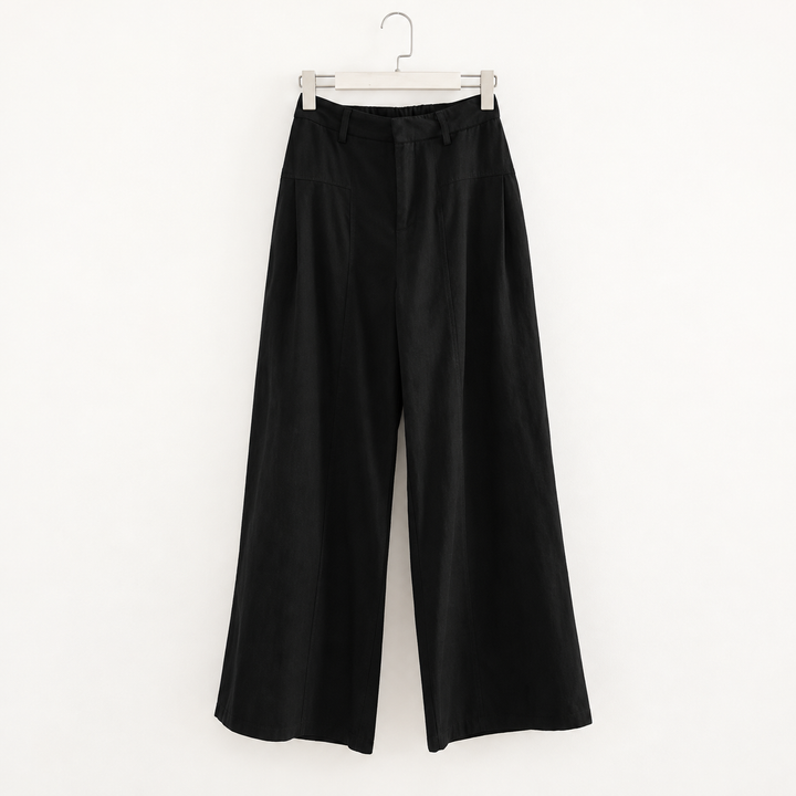 Casa Bianca 100% Cotton Wide-Leg Trousers