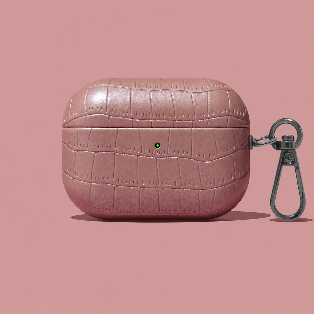 Cold Blooded Croc-Embossed Leather Airpods Case