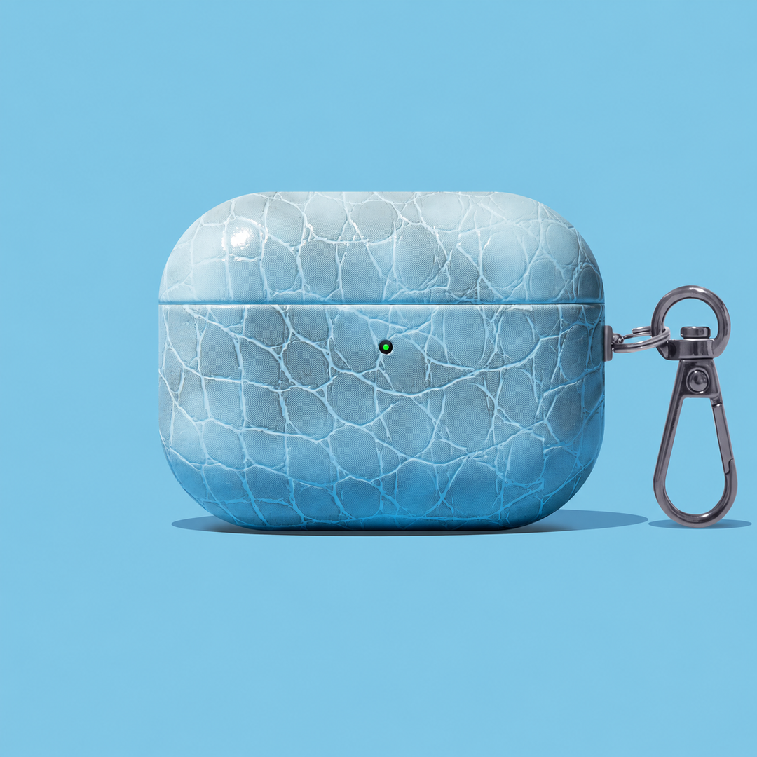Cold Blooded Croc-Embossed Leather Airpods Case