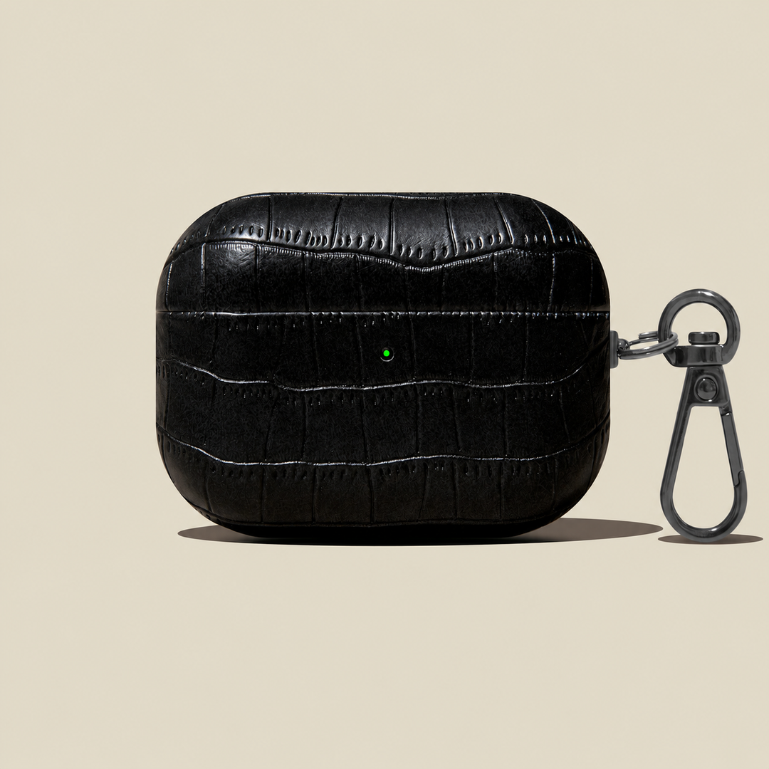 Cold Blooded Croc-Embossed Leather Airpods Case