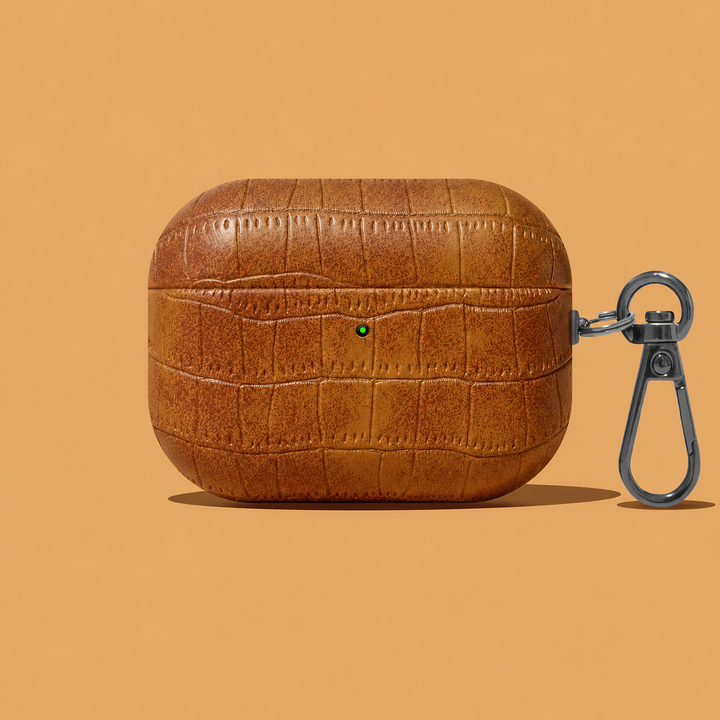 Cold Blooded Croc-Embossed Leather Airpods Case