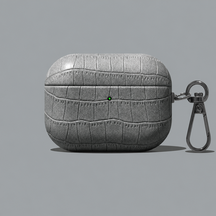 Cold Blooded Croc-Embossed Leather Airpods Case
