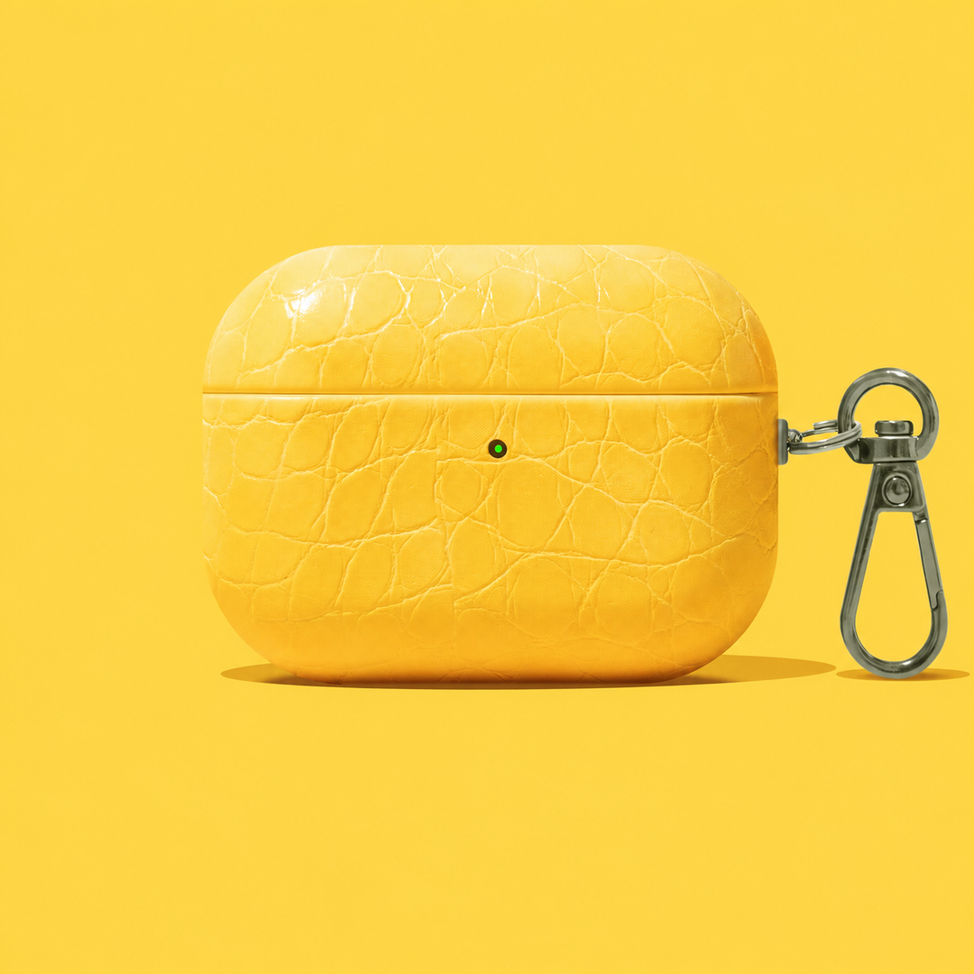 Cold Blooded Croc-Embossed Leather Airpods Case