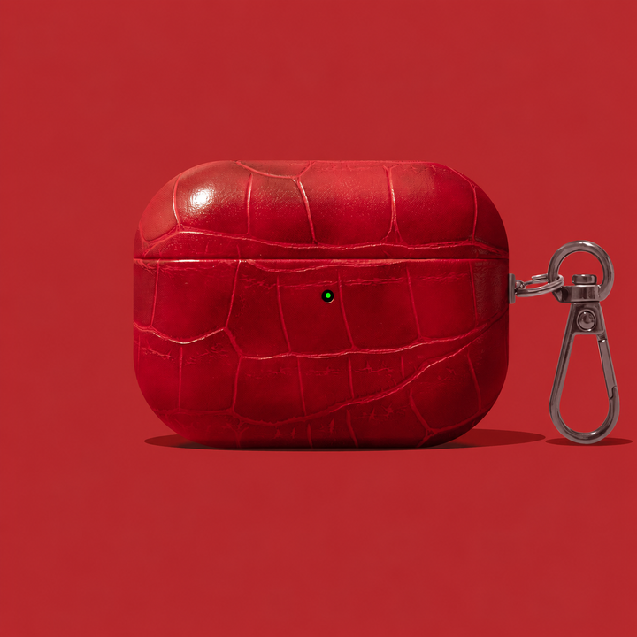 Cold Blooded Croc-Embossed Leather Airpods Case