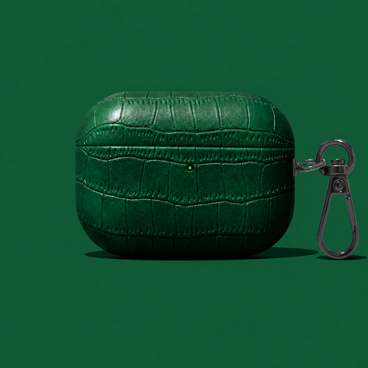 Cold Blooded Croc-Embossed Leather Airpods Case