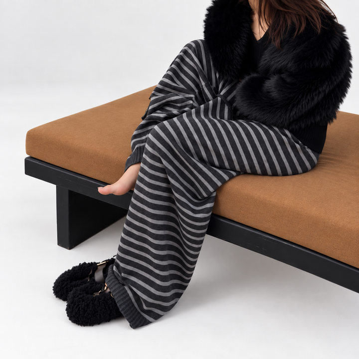 Downtown Alley Striped Wide-Leg Pants