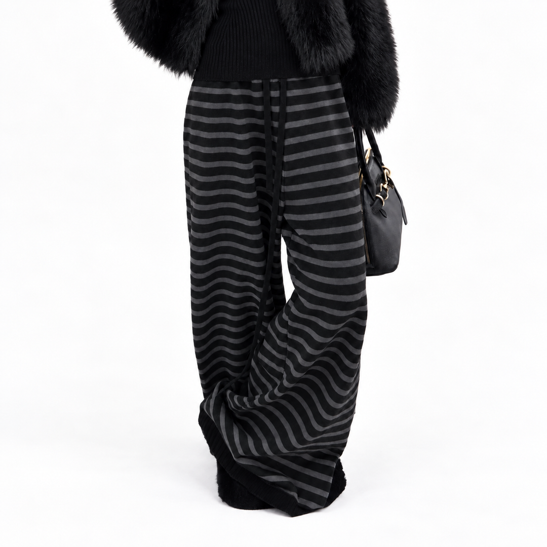 Downtown Alley Striped Wide-Leg Pants