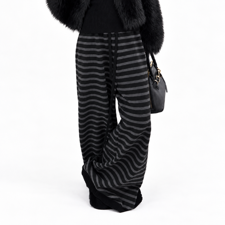 Downtown Alley Striped Wide-Leg Pants