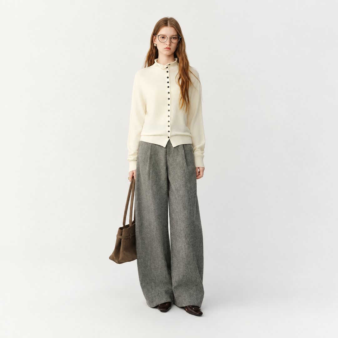 The Extended Line Tailored Wool-Blend Trousers