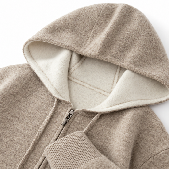 First Class 100% Merino Wool Zip Hoodie