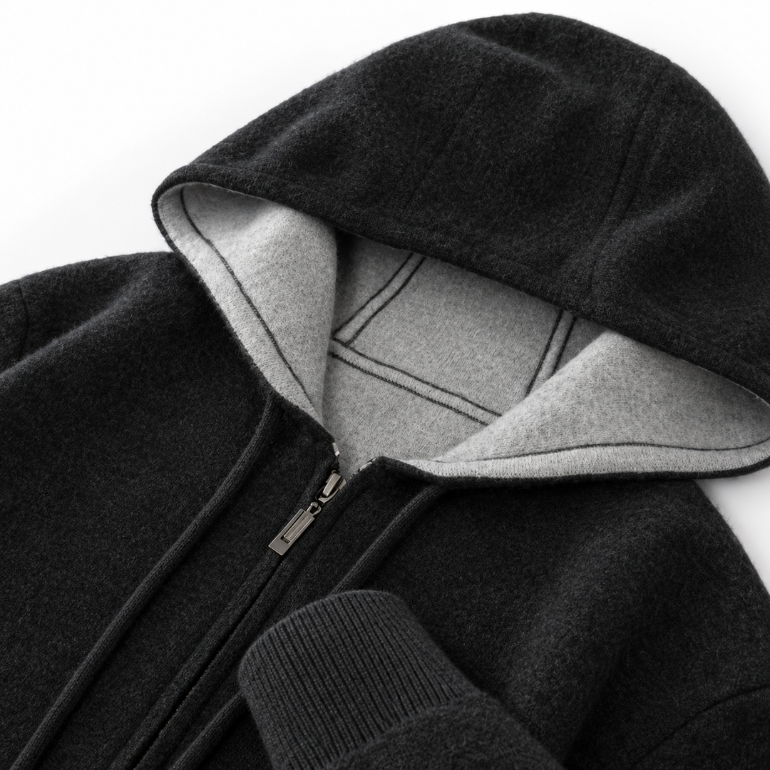 First Class 100% Merino Wool Zip Hoodie