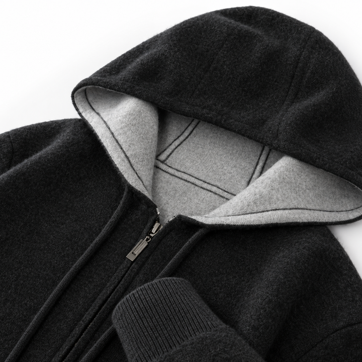 First Class 100% Merino Wool Zip Hoodie