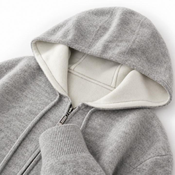 First Class 100% Merino Wool Zip Hoodie