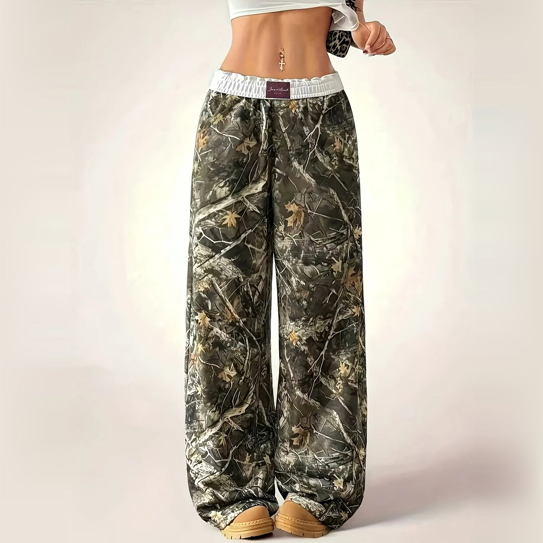 Miss Undercover Camo Wide-Leg Pants