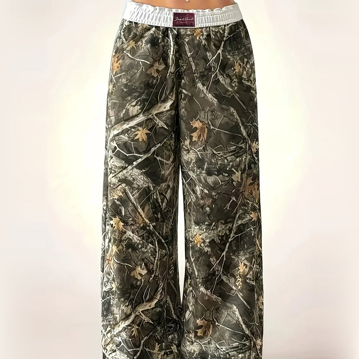 Miss Undercover Camo Wide-Leg Pants