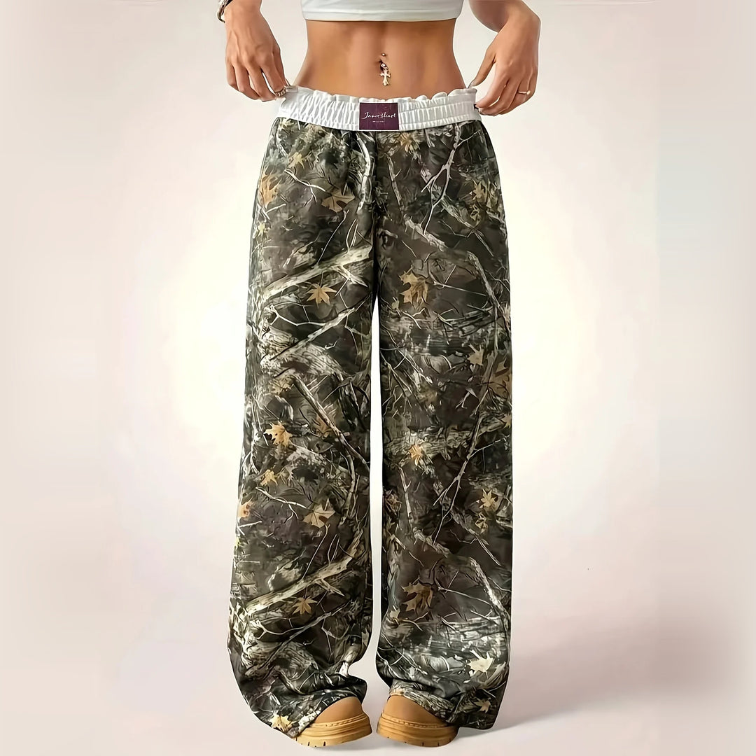 Miss Undercover Camo Wide-Leg Pants