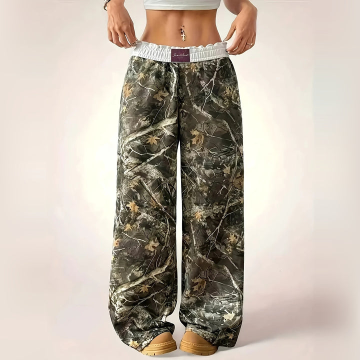 Miss Undercover Camo Wide-Leg Pants