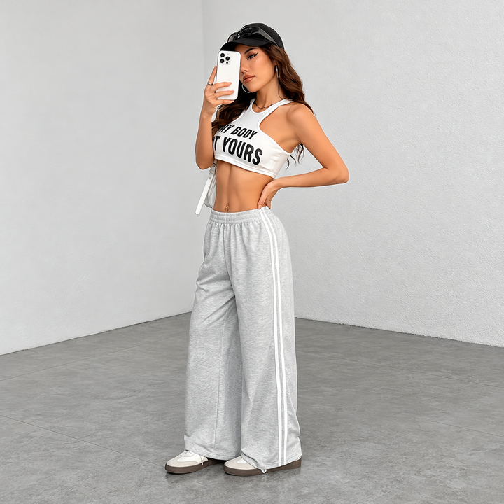 No Days Off Wide-Leg Track Pants