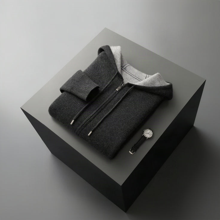 First Class 100% Merino Wool Zip Hoodie