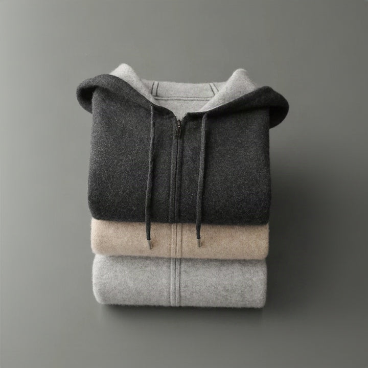 First Class 100% Merino Wool Zip Hoodie