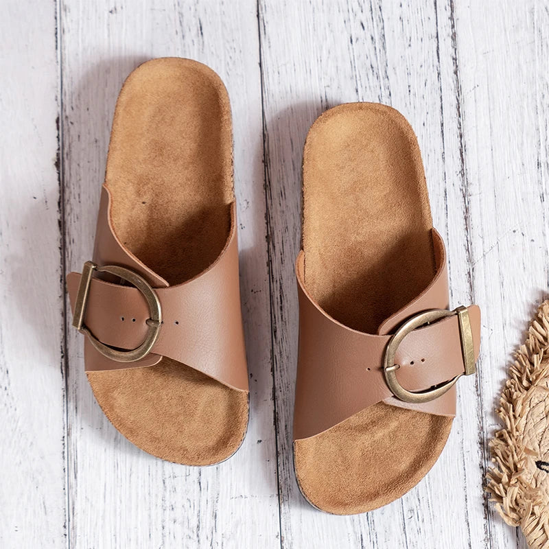 Daybreak Adjustable Buckle Slide Sandals
