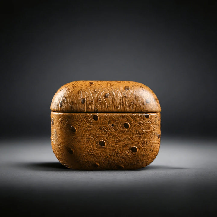 Pretty Exotic Embossed Genuine Leather AirPods Case