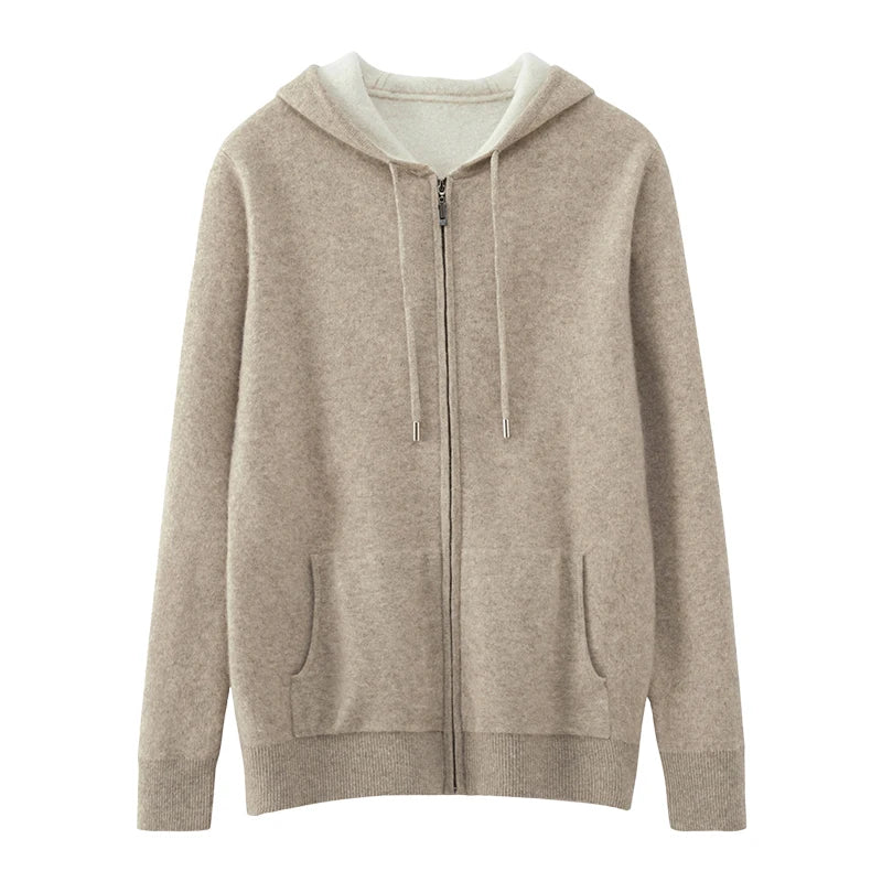 First Class 100% Merino Wool Zip Hoodie