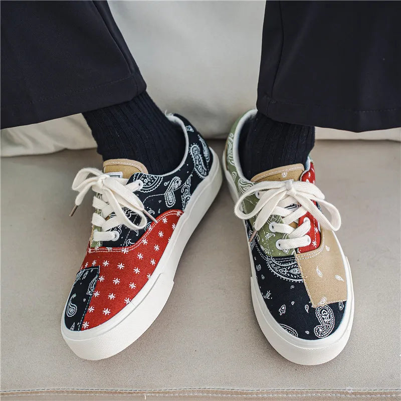Paisley Patchwork Low Tops