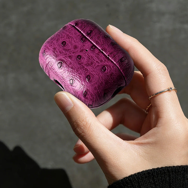 Pretty Exotic Embossed Genuine Leather AirPods Case