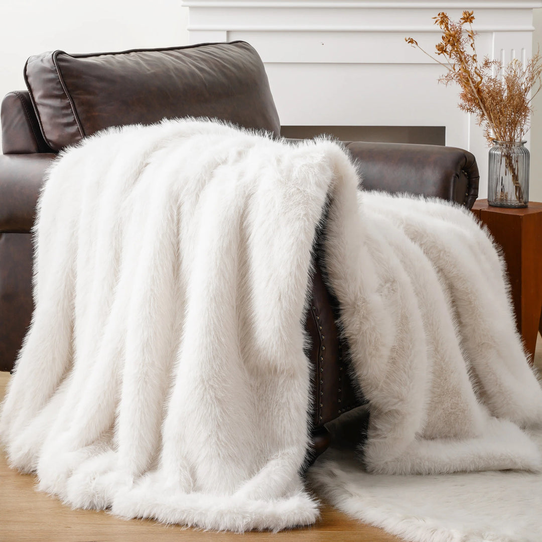 Home Signature Mink Faux Fur Throw Blanket