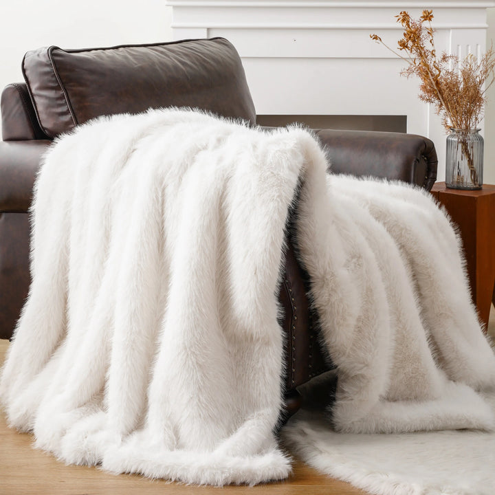 Home Signature Mink Faux Fur Throw Blanket