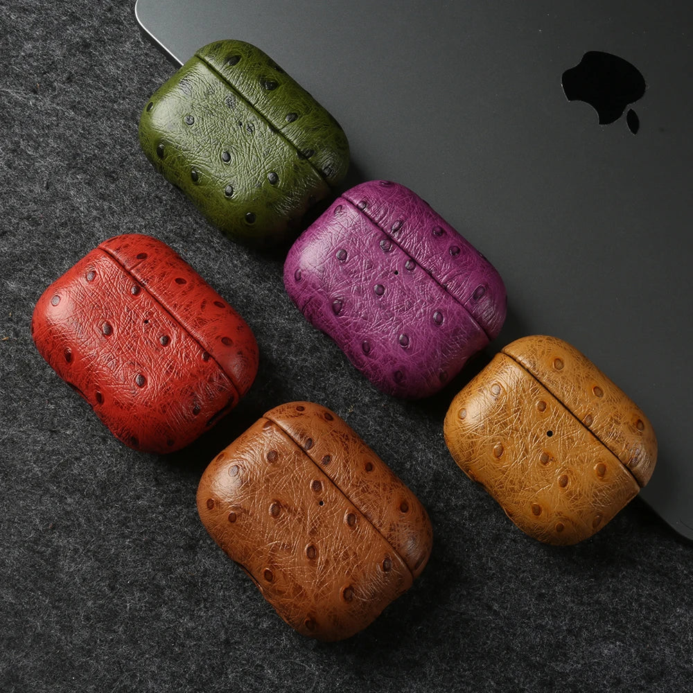 Pretty Exotic Embossed Genuine Leather AirPods Case