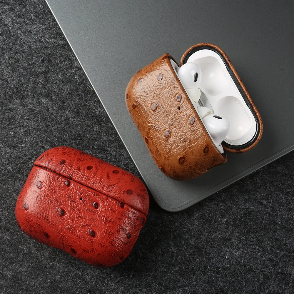 Pretty Exotic Embossed Genuine Leather AirPods Case