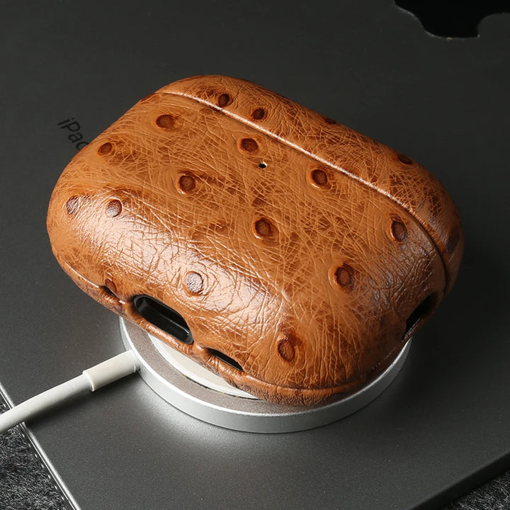Pretty Exotic Embossed Genuine Leather AirPods Case