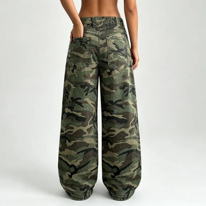Civil Disobedience Camo Wide-Leg Pants