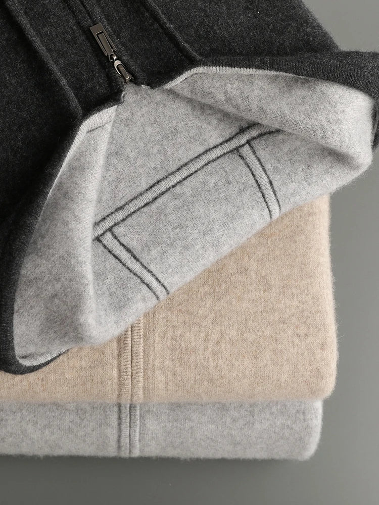 First Class 100% Merino Wool Zip Hoodie