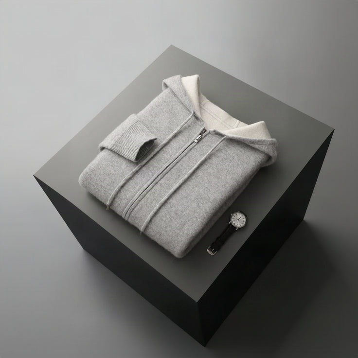 First Class 100% Merino Wool Zip Hoodie
