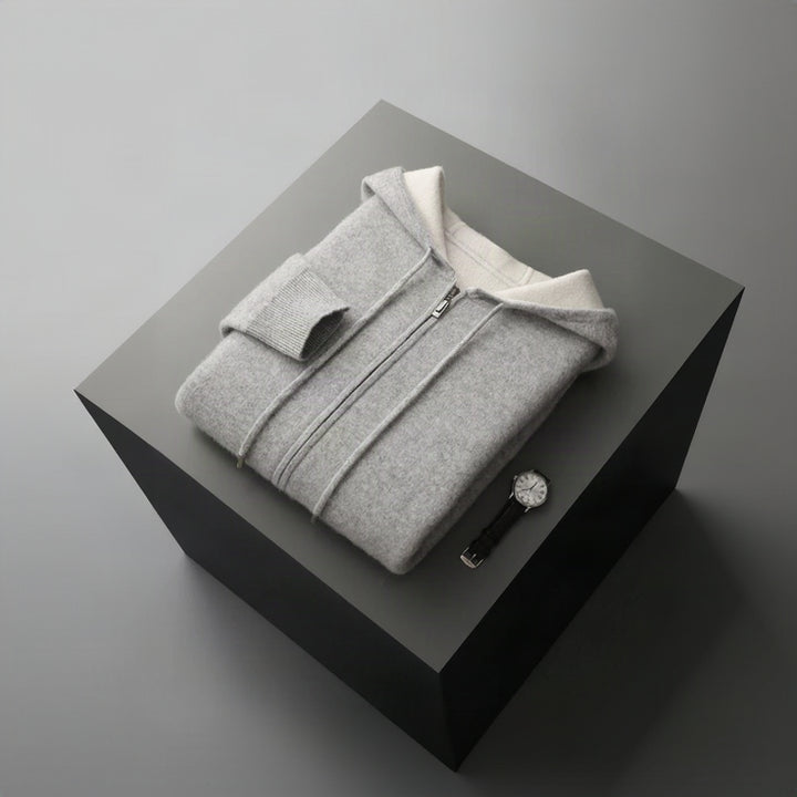 First Class 100% Merino Wool Zip Hoodie